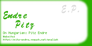 endre pitz business card